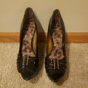 Patent Leather Platform Wedges